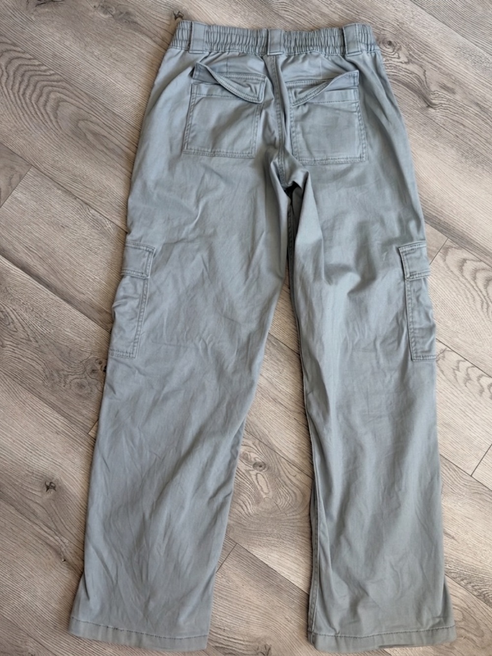 TALL Hollister Teal Straight-Leg Cargo Pants - Picture 3 of 4